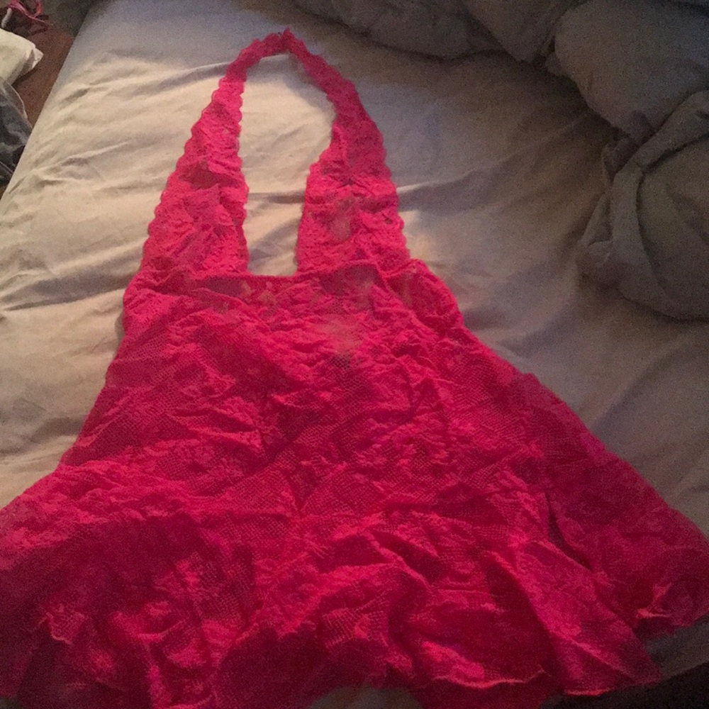 Hot pink lingerie